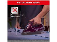 Ferro de Passar Roupa a Vapor e a Seco Arno Powergliss com Base Cerâmica XGlide FPO1 Cinza e Roxo - 31