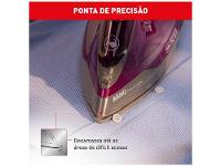 Ferro de Passar Roupa a Vapor e a Seco Arno Powergliss com Base Cerâmica XGlide FPO1 Cinza e Roxo - 6