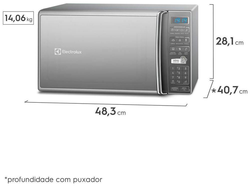 Micro-ondas Electrolux 27L Cinza MS37R - 7