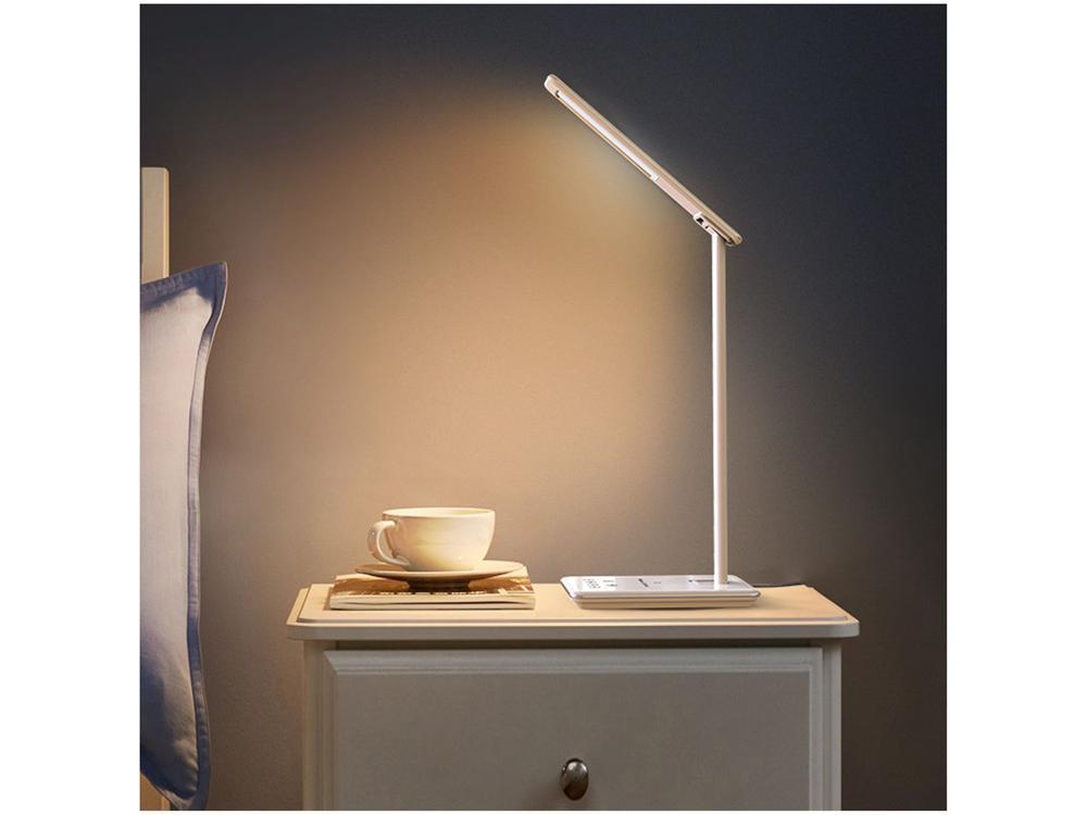 Luminária de Mesa LED Geonav Office LBQIBK - com Carregador - 4