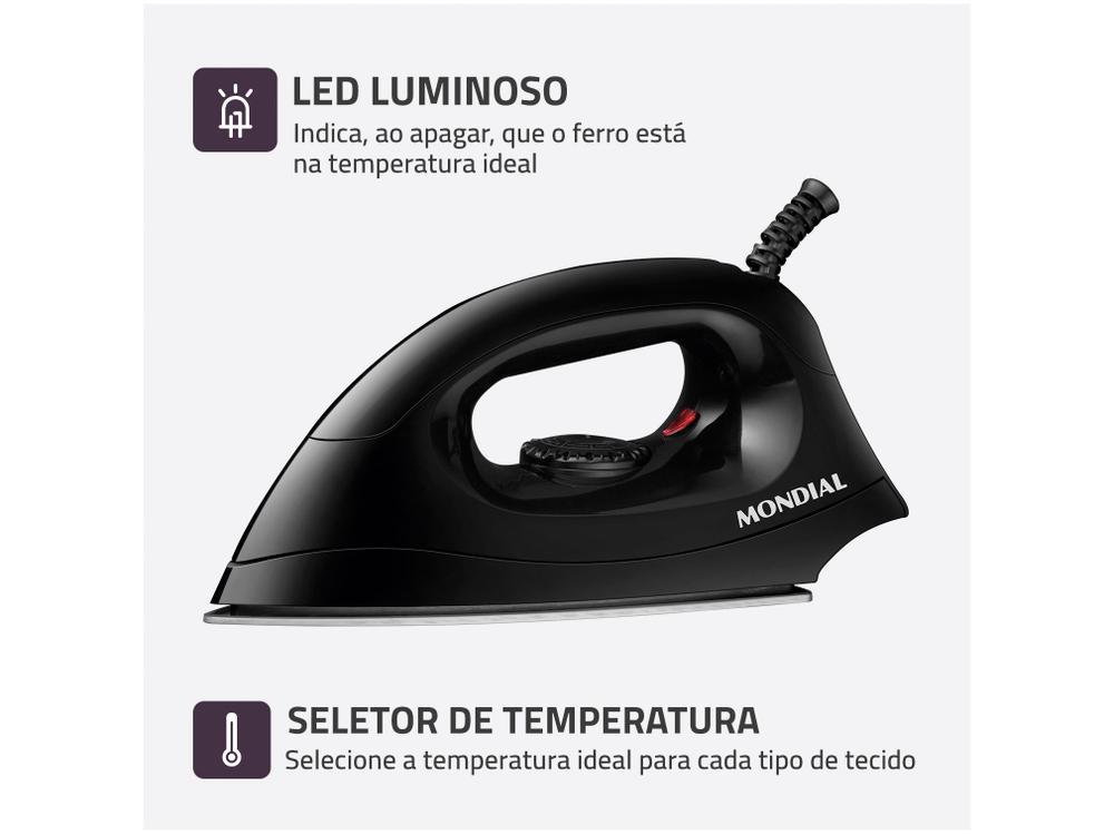 Ferro de Passar Roupa a Seco Mondial FSN-55-B - 3