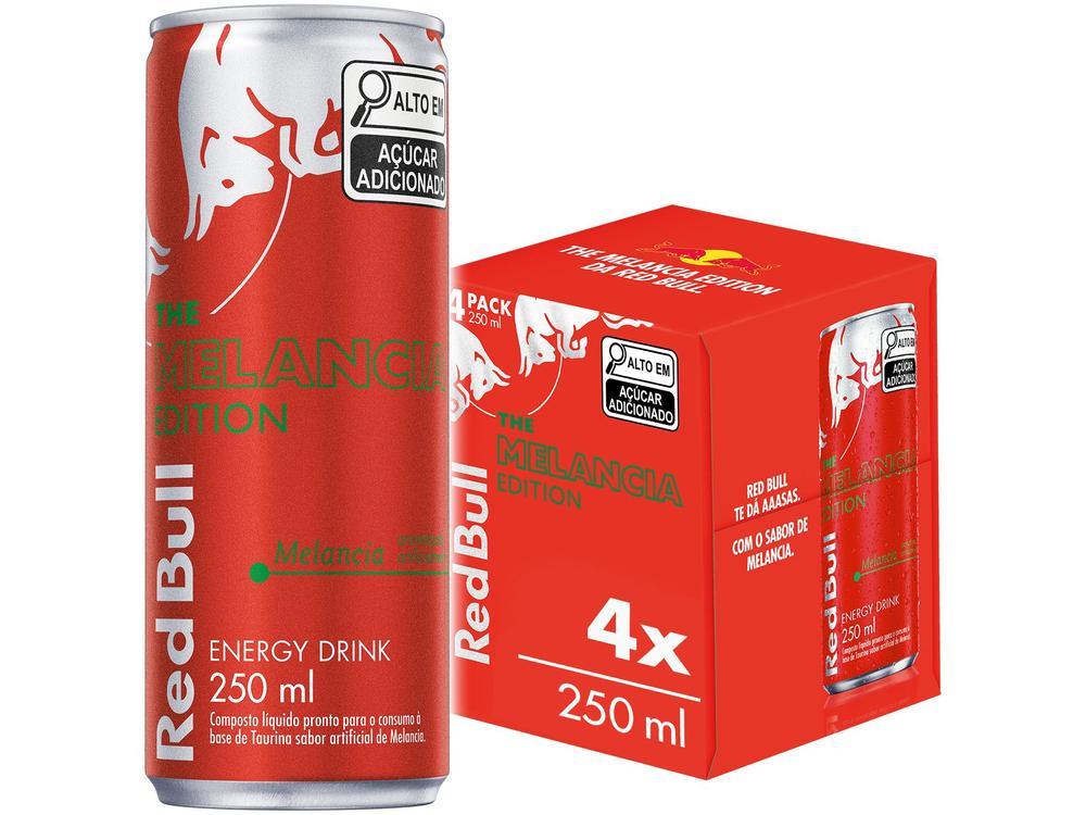 Bebida Energética Red Bull Melancia 250ml 4 Unidades - 10