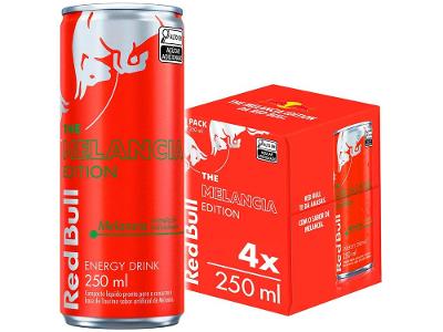 Bebida Energética Red Bull Melancia 250ml 4 Unidades