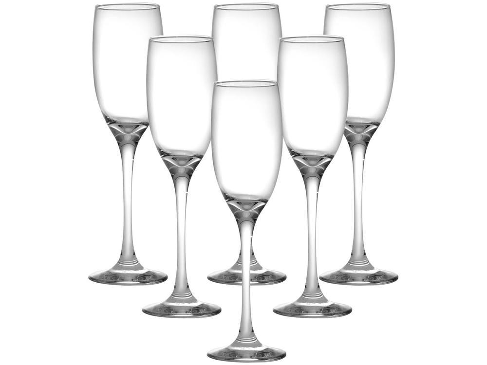 Jogo de Taças para Champanhe Vidro 6 Peças 190ml - 1