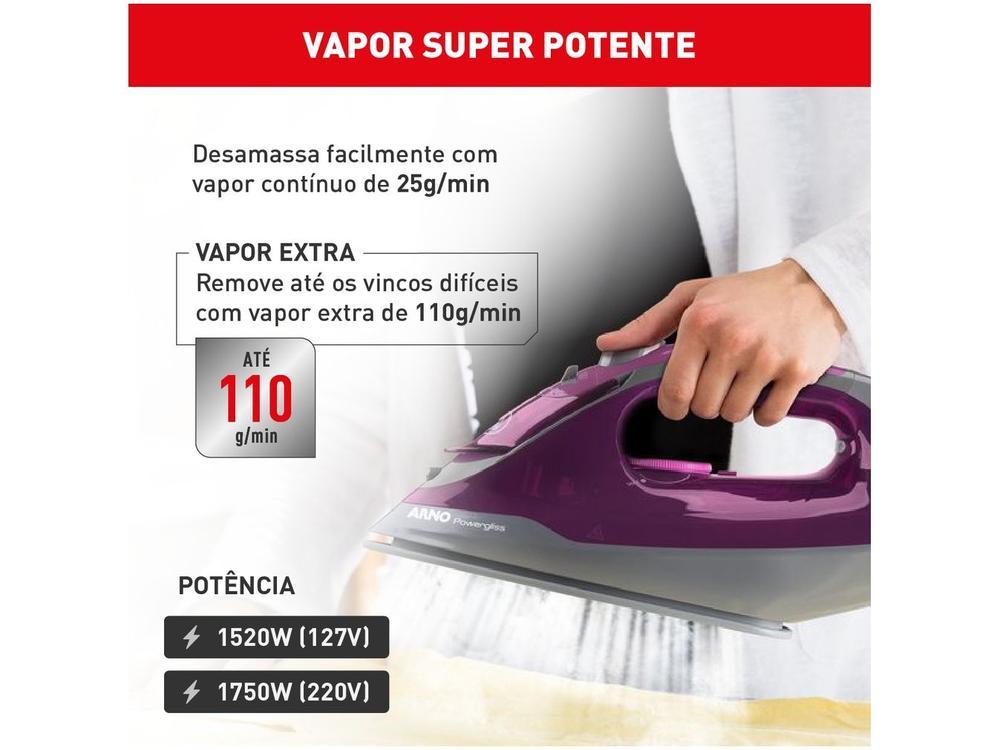 Ferro a Vapor Arno Powergliss com Base XGlide - 12