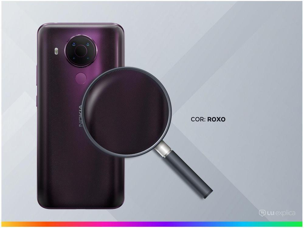 Smartphone Nokia 5.4 128GB Roxo 4G Octa-Core - 4GB RAM Tela 6,39” Câm. Quádrupla + Selfie 16MP - 3
