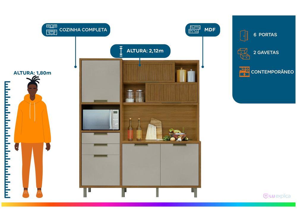 Armário de Cozinha Completa Nesher Loft Imperatriz - 2