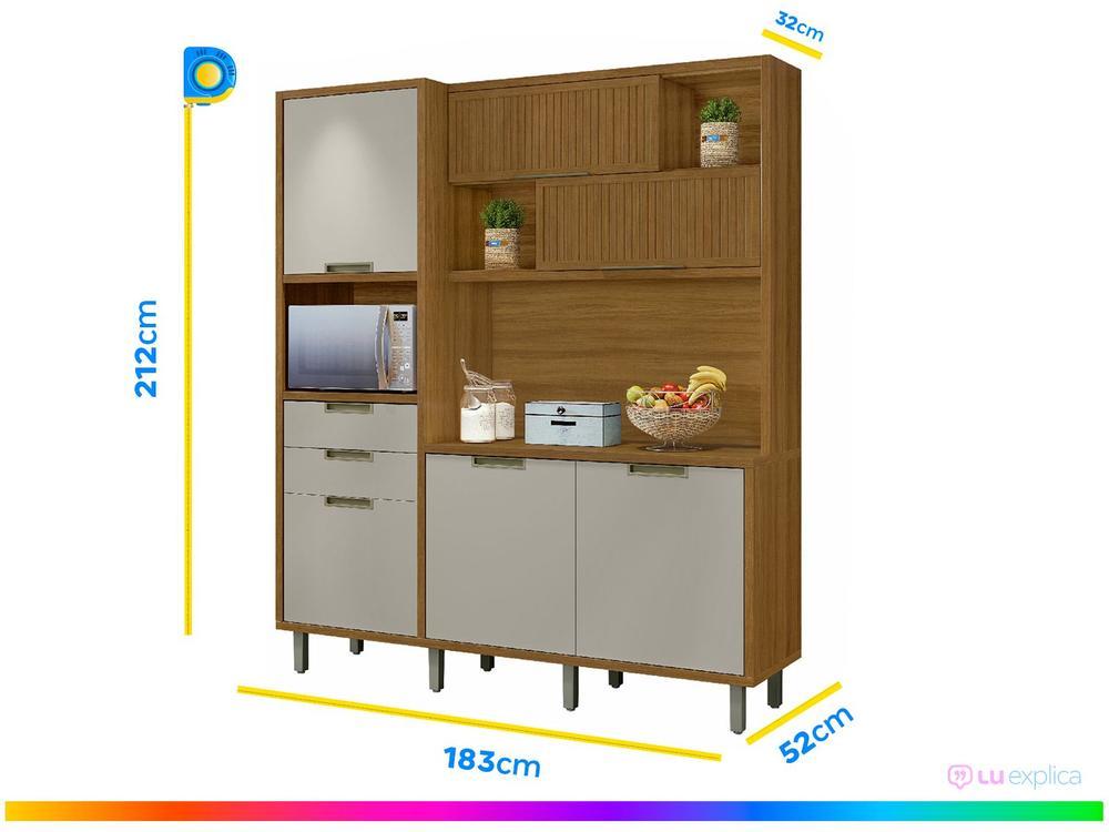 Armário de Cozinha Completa Nesher Loft Imperatriz - 3
