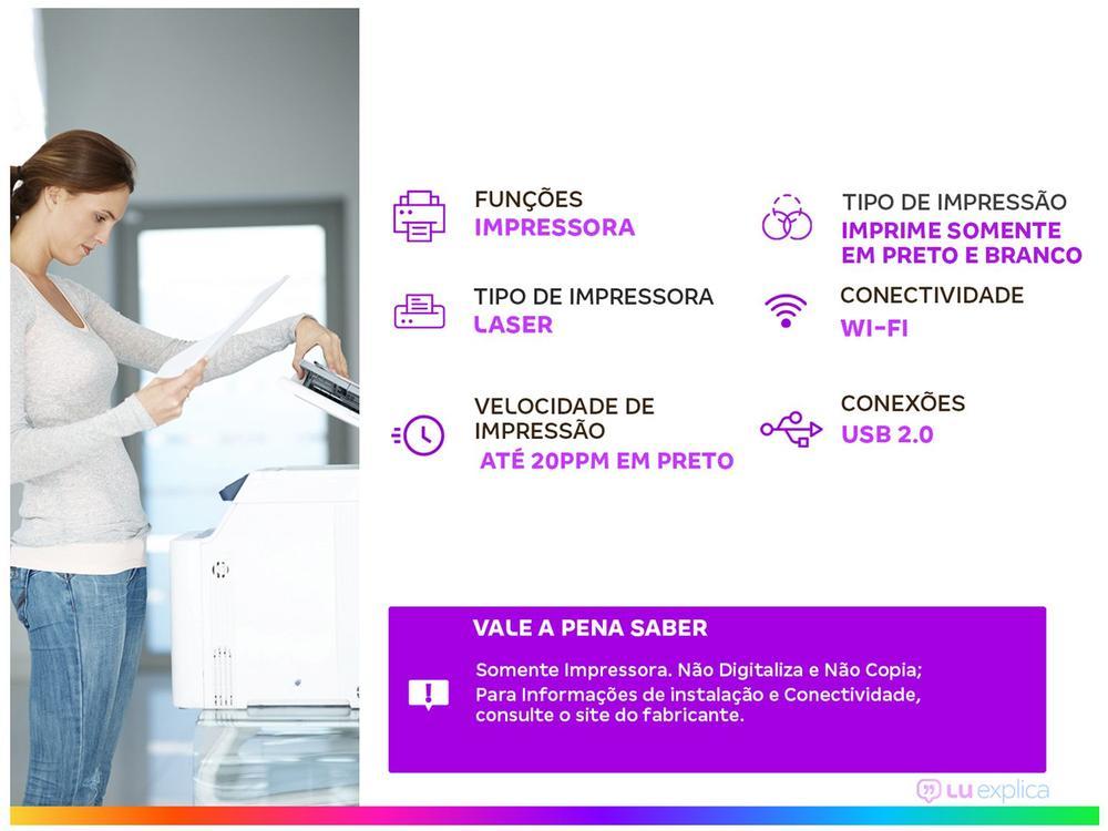 Impressora HP Laser 107W Preto e Branco Wi-Fi - 3