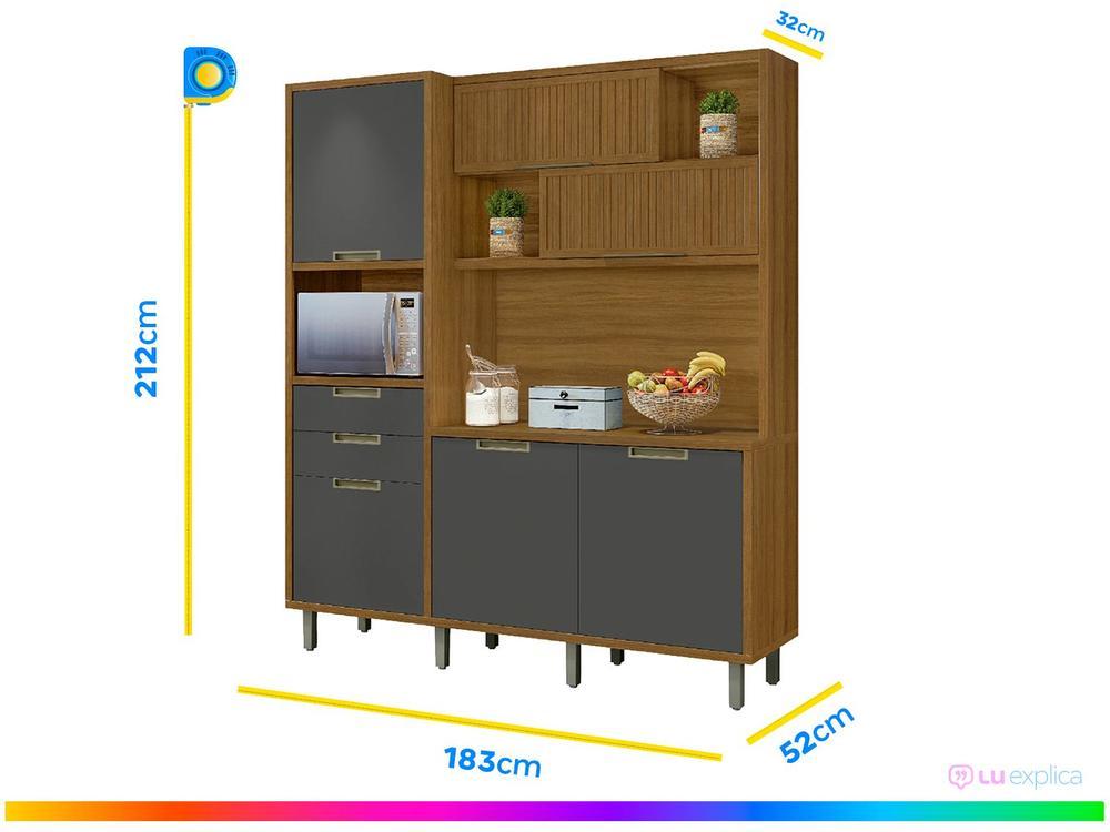 Armário de Cozinha Completa Nesher Loft Imperatriz - 3