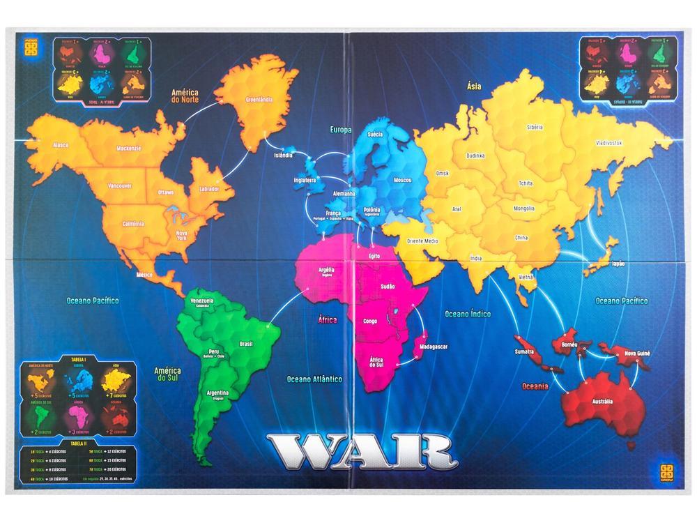 Jogo War Tabuleiro O Jogo da Estratégia - 3