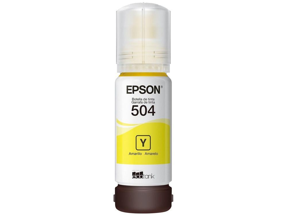 Garrafa de Tinta Epson T504 Amarelo Original Refil - 1