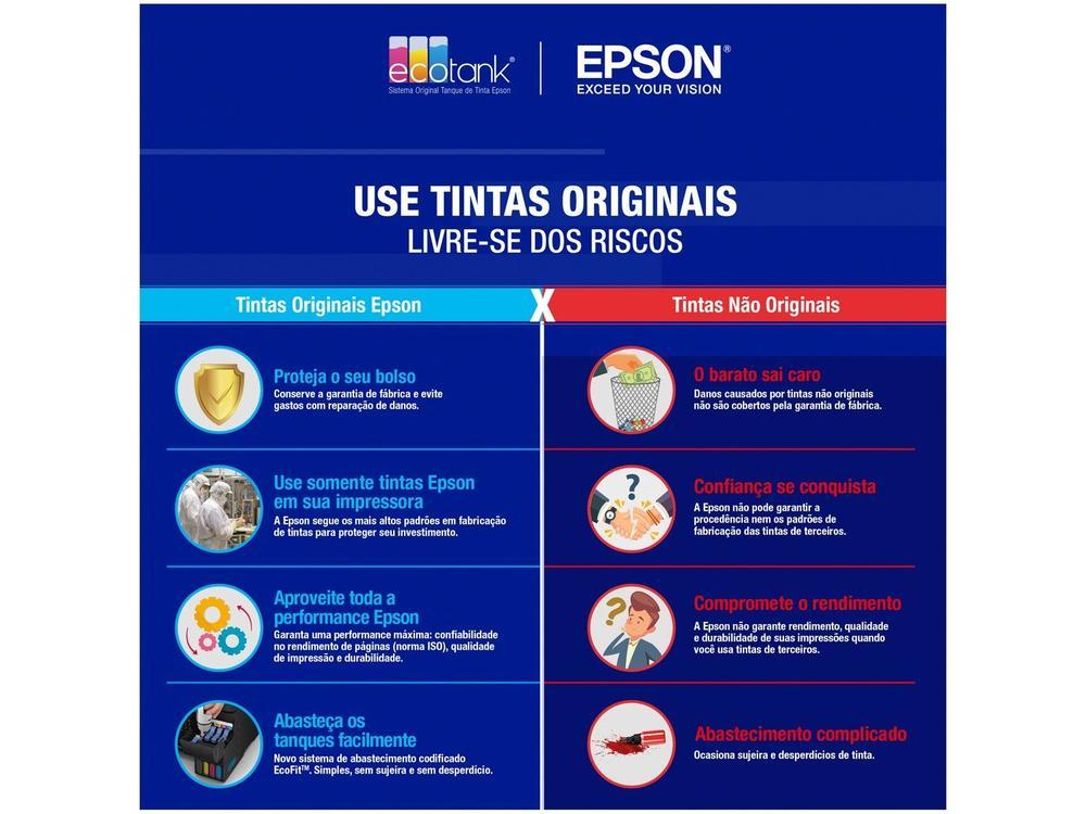 Garrafa de Tinta Epson T504 Amarelo Original Refil - 3