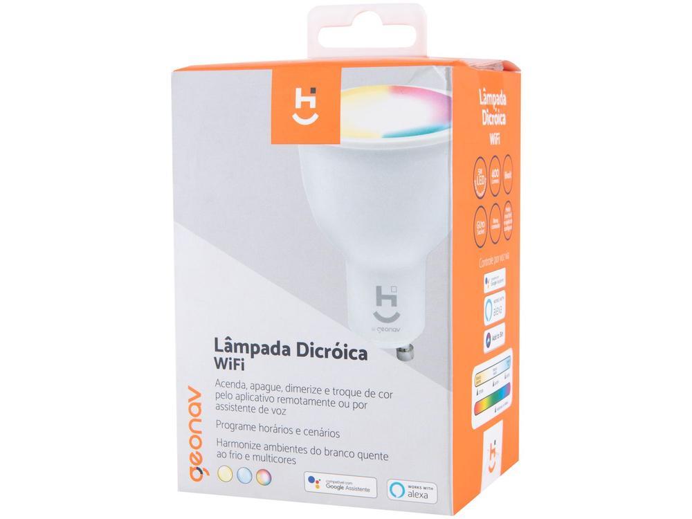 Lâmpada Smart Dicróica Geonav GU10 Branca Dimerizável 5W 2700K Hi HIG10QF - 7