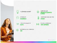 Lâmpada Smart Dicróica Geonav GU10 Branca Dimerizável 5W 2700K Hi HIG10QF - 2