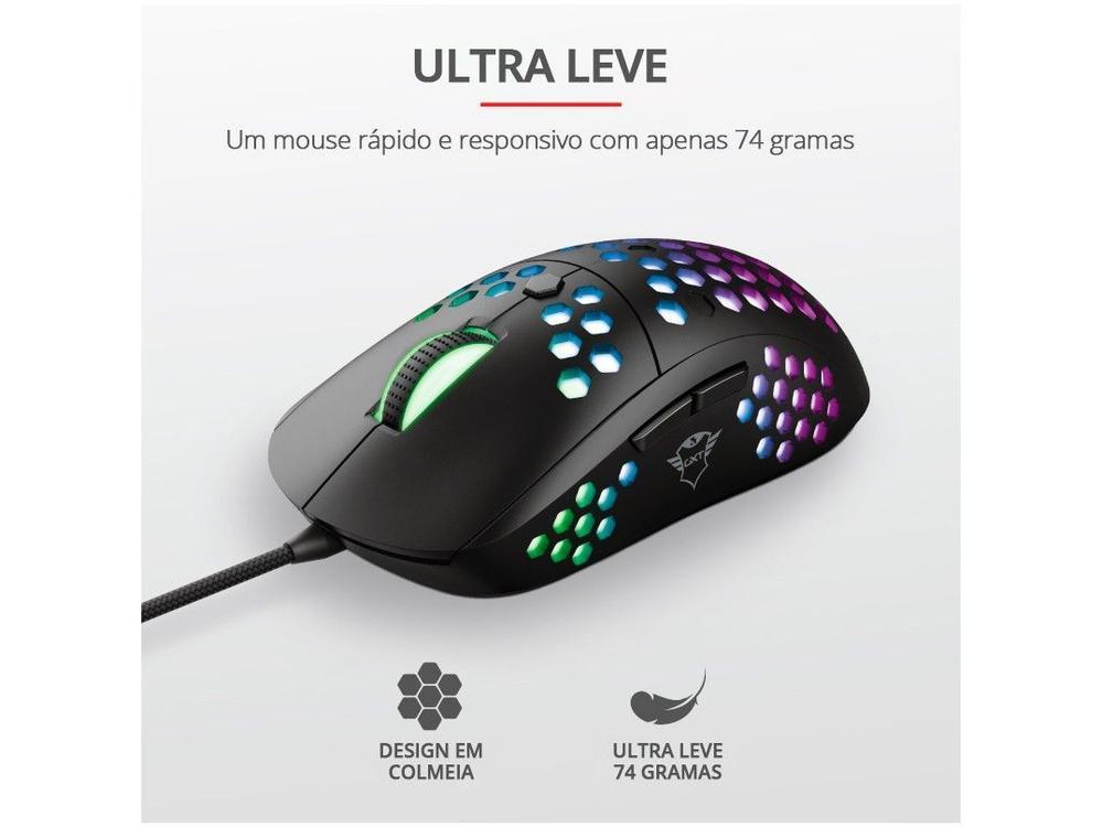 Mouse Gamer Trust Óptico 10000DPI 6 Botões - 9