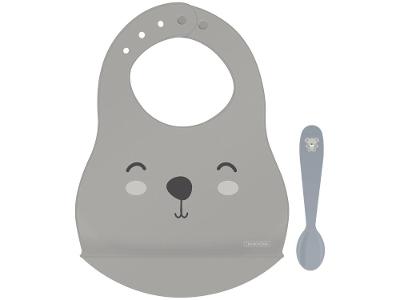 Kit Babador de Silicone Tramontina Urso Le Petit com Colher