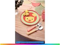 Kit Prato Infantil 3 Peças Tramontina Leão Baby Friends com Garfo com Colher - 2