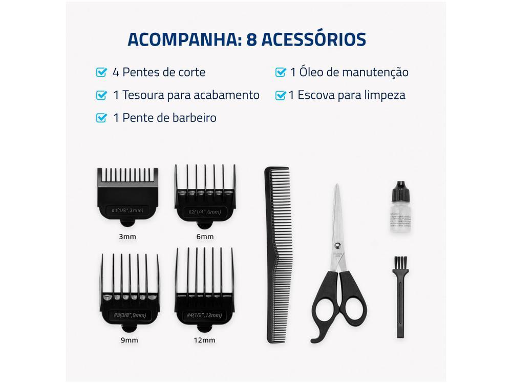 Máquina de Cortar Cabelo Mondial Titanium Power - 13