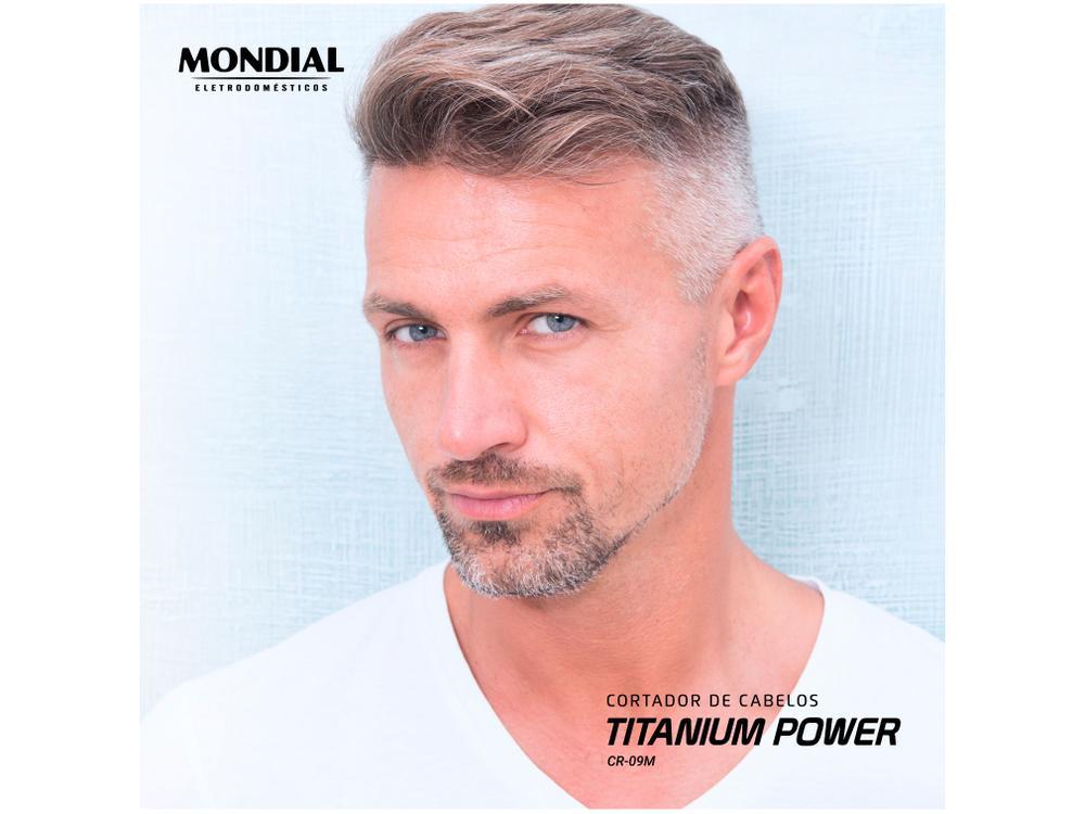 Máquina de Cortar Cabelo Mondial Titanium Power - 16