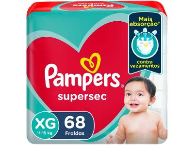 Fraldas Pampers Supersec Tam. XG