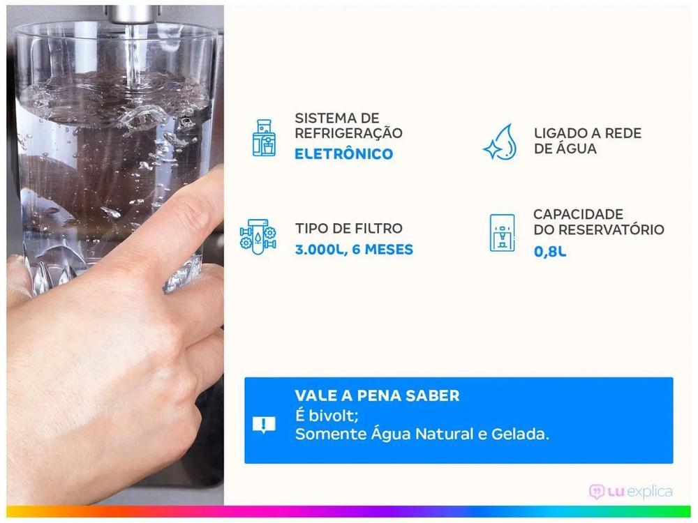 Purificador de Água Electrolux de Mesa Cinza Acqua Pure4x Água Gelada e Natural PE12G - 2