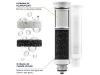 Purificador de Água Electrolux de Mesa Cinza Acqua Pure4x Água Gelada e Natural PE12G - 18