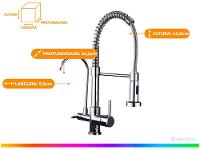 Torneira para Cozinha Gourmet de Mesa Dupla Nell - 3