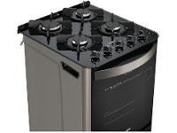 Fogão 4 Bocas Esmaltec Preto Mesa de Vidro Esmeralda Glass - 7