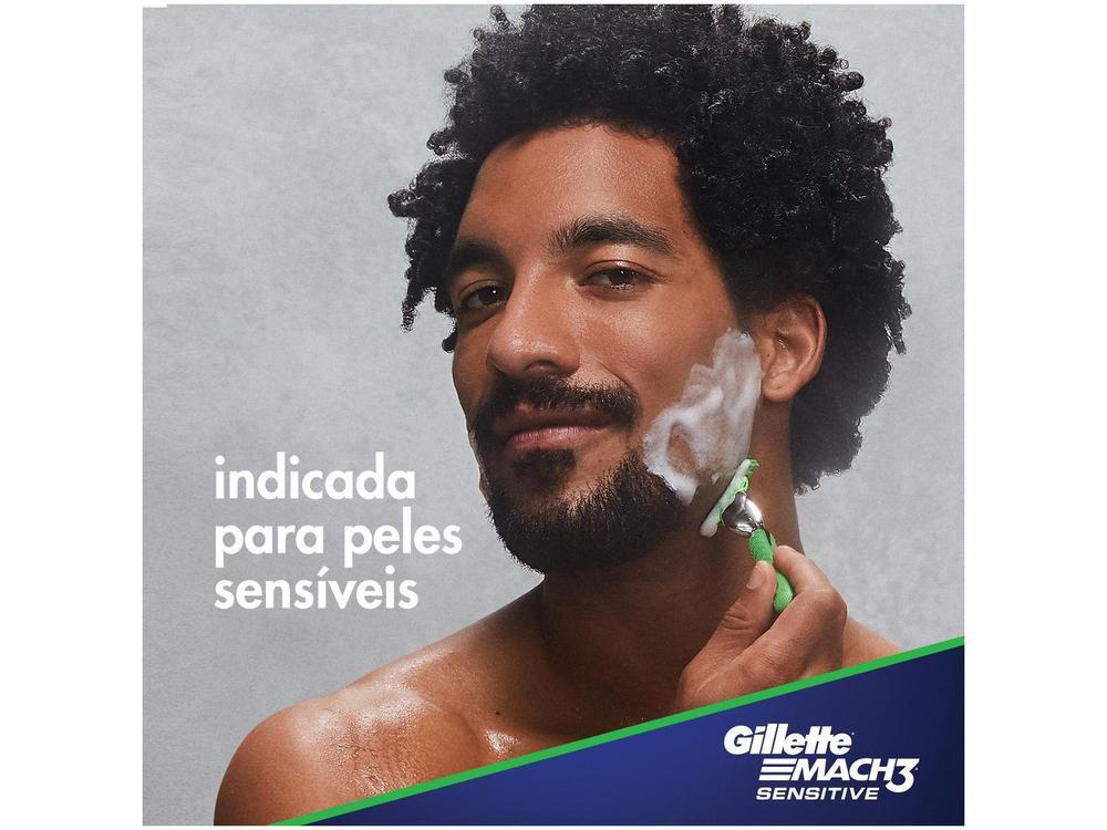 Aparelho de Barbear Recarregável Gillette Sensitive Mach 3 9 Cargas - 10