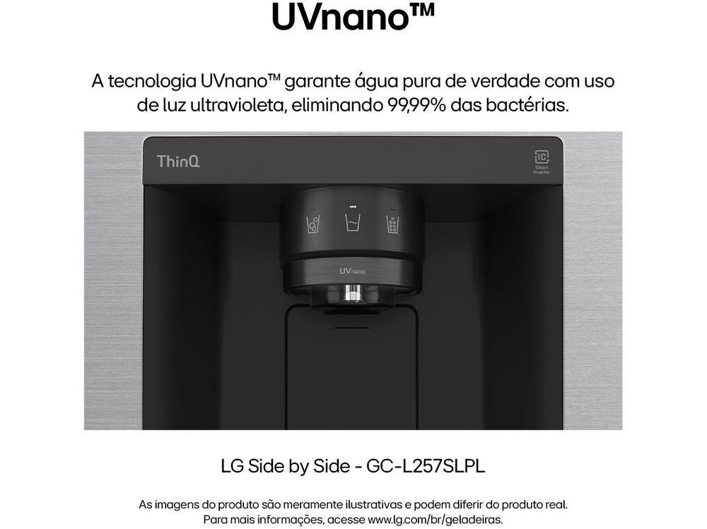 Geladeira/Refrigerador LG Frost Free Smart Side by Side 611L com Dispenser de Água GC-L257S - 5