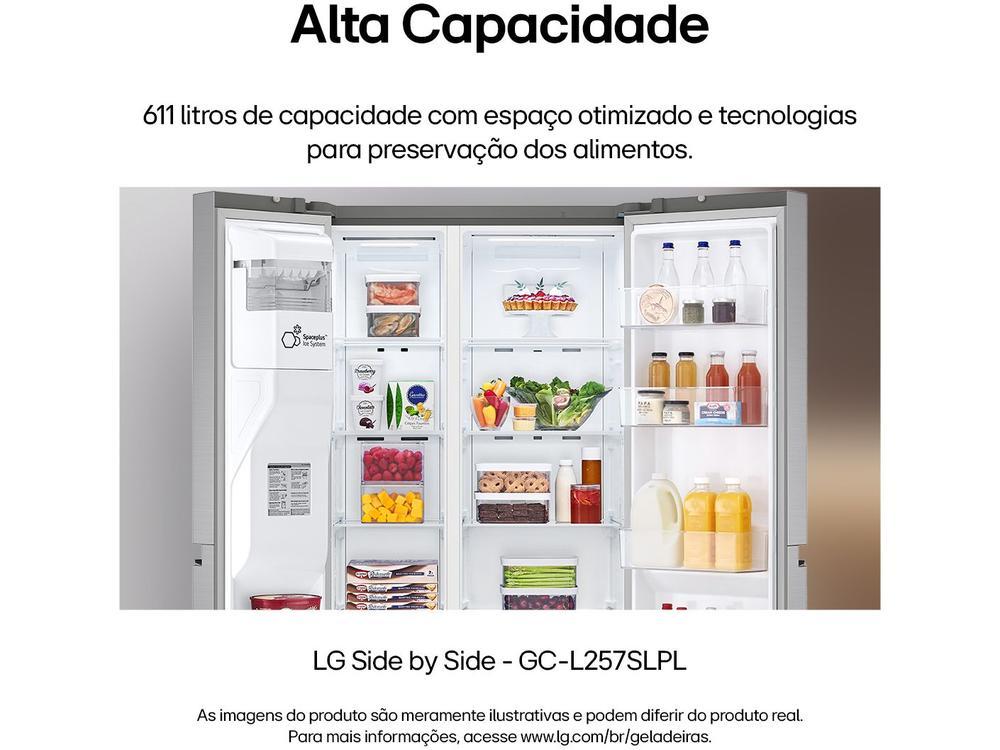 Geladeira/Refrigerador LG Frost Free Smart Side by Side 611L com Dispenser de Água GC-L257S - 8