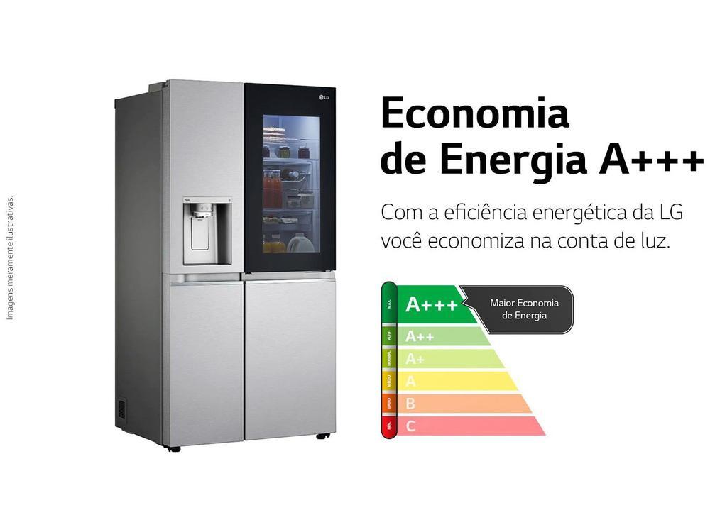 Geladeira/Refrigerador LG Frost Free Side by Side 598L com Dispenser de Água GC-X257C - 4