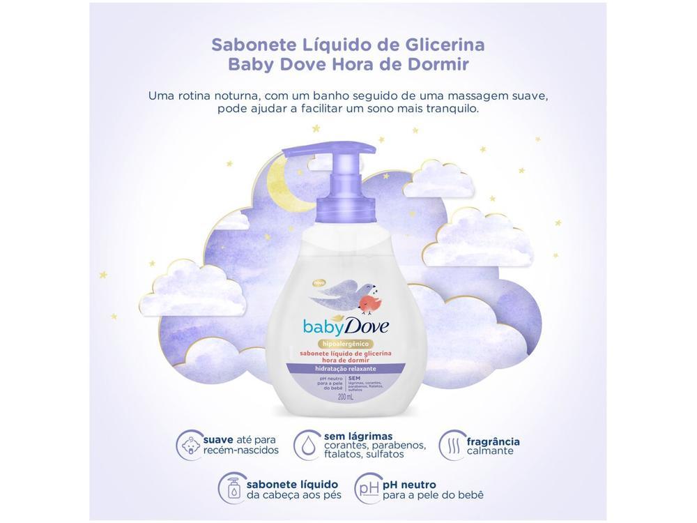 Sabonete Infantil Líquido Relaxante de Glicerina Baby Dove Hora de Dormir 400ml - 16