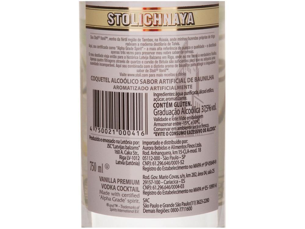 Vodka Stolichnaya Baunilha Stoli Vanil 750ml - 6