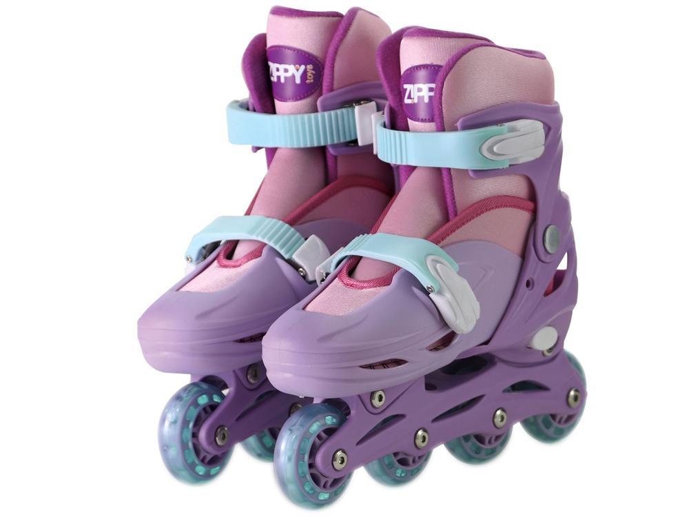 Kit Patins Infantil In Line Zippy Toys Rosa - 2
