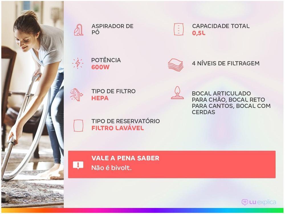 Aspirador de Pó Vertical Oster 600W Cooper Clean OASP601 2 em 1 - 2