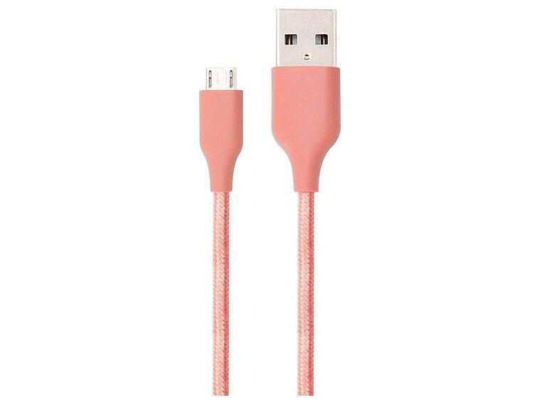 Cabo Micro USB Universal Ultraresistente Rosa  - 1