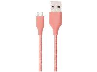 Cabo Micro USB Universal Ultraresistente Rosa  - 1
