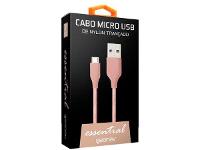 Cabo Micro USB Universal Ultraresistente Rosa  - 2