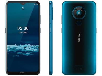 Smartphone Nokia 5.3 128GB Verde 4G Octa-Core 4GB RAM 6,55” Câm. Quádrupla + Selfie 8M