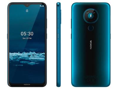 Smartphone Nokia 5.3 128GB Verde 4G Octa-Core 4GB RAM 6,55” Câm. Quádrupla + Selfie 8M