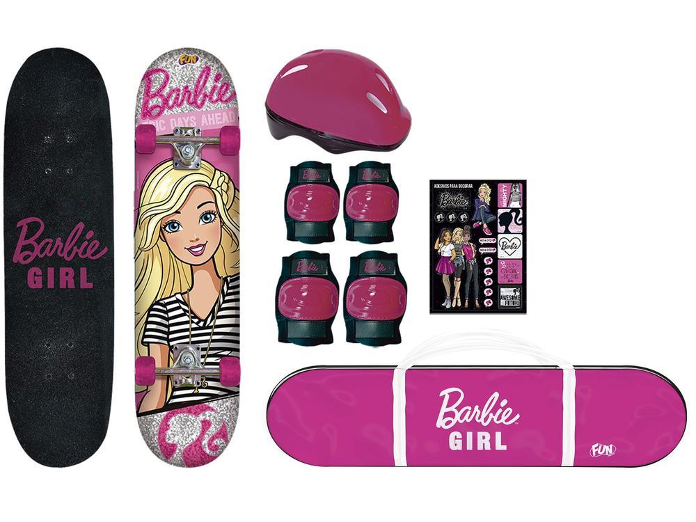 Skate Barbie Fun com Kit de Proteção - 1