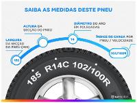 Pneu Aro 14” Firestone 185R14C 102/100R CV5000 - 2