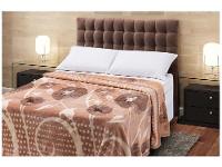 Cobertor Casal Poliéster Dyuri Plus Nilo Bege e Rose - 1