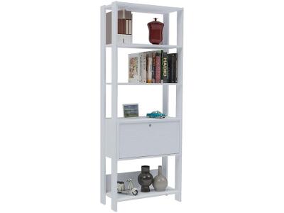 Estante para Livros 1 Porta 4 Prateleiras
