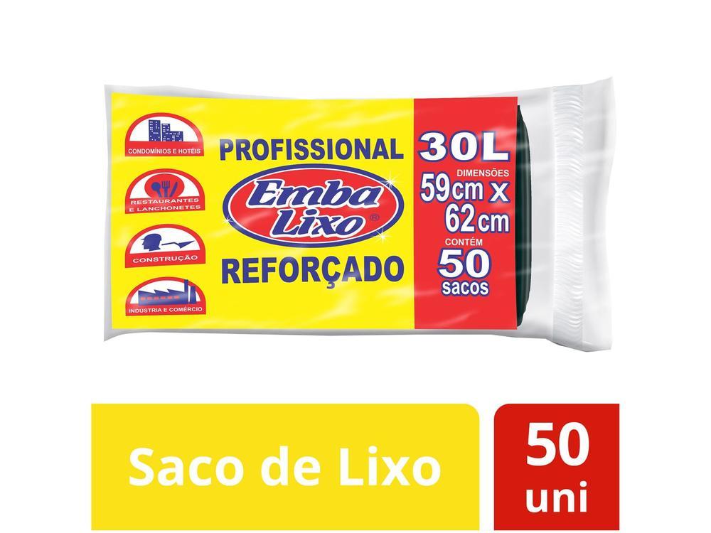 Saco de Lixo Preto 30L Reforçado Embalixo - 2