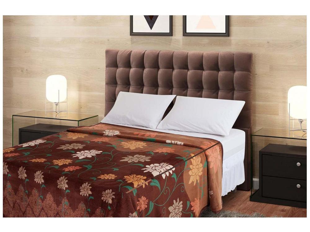 Cobertor Casal Jolitex Poliéster Dyuri Plus Pilcomayo Marrom e Branco - 1