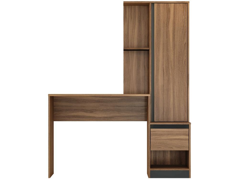 Escrivaninha com Armário 1 Gaveta 3 Prateleiras - 4