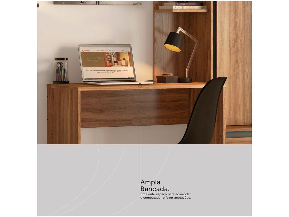 Escrivaninha com Armário 1 Gaveta 3 Prateleiras - 5